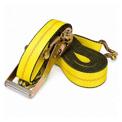 2" x 30' Ratchet Strap w/ Wire Hooks | WLL 3335 lbs
