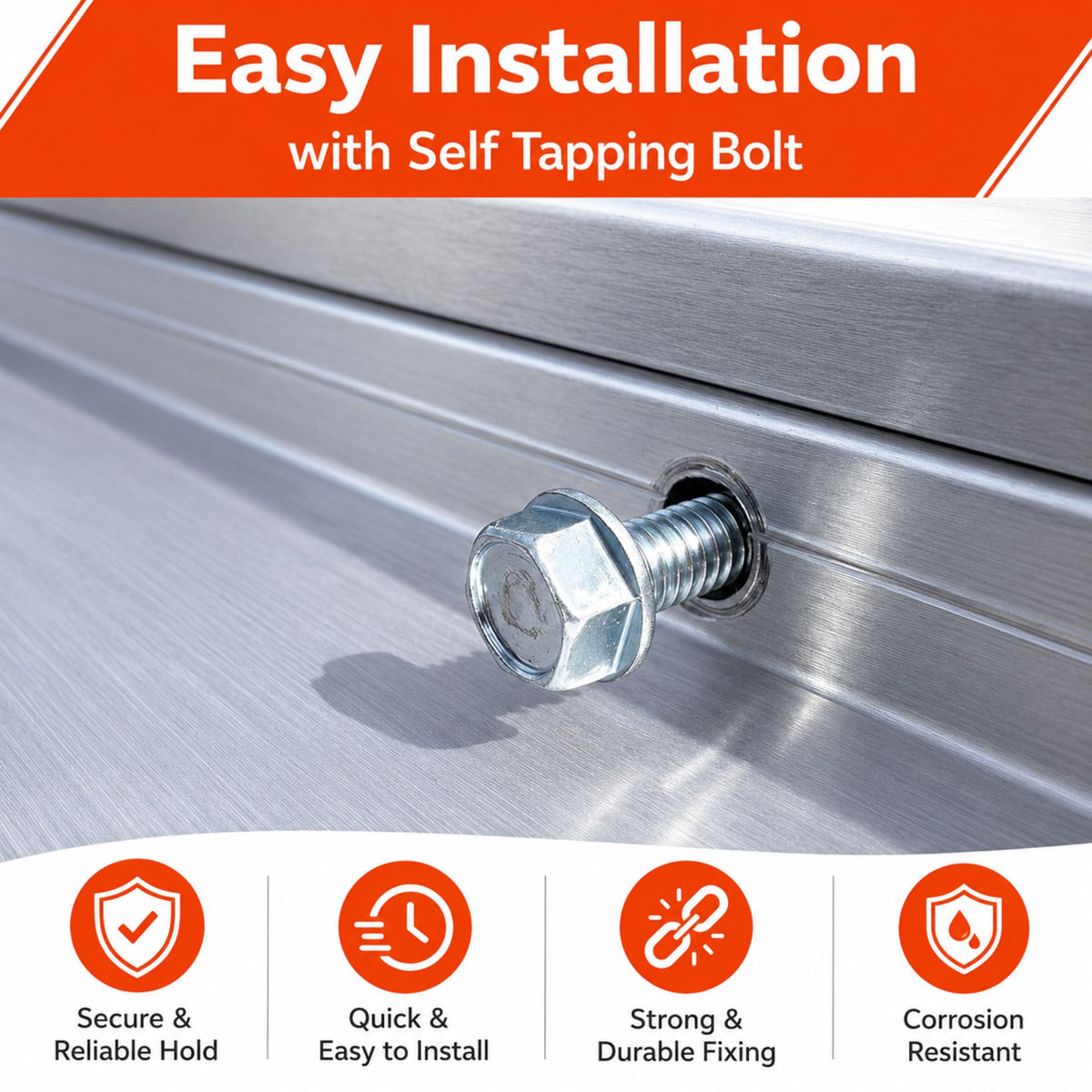 3/8″ x 1″ Self - Tapping Bolt