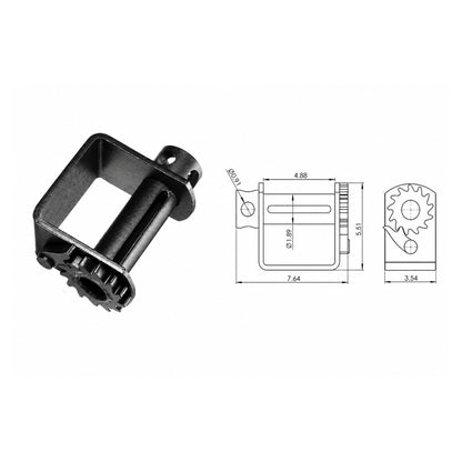 weld-on flatbed winch